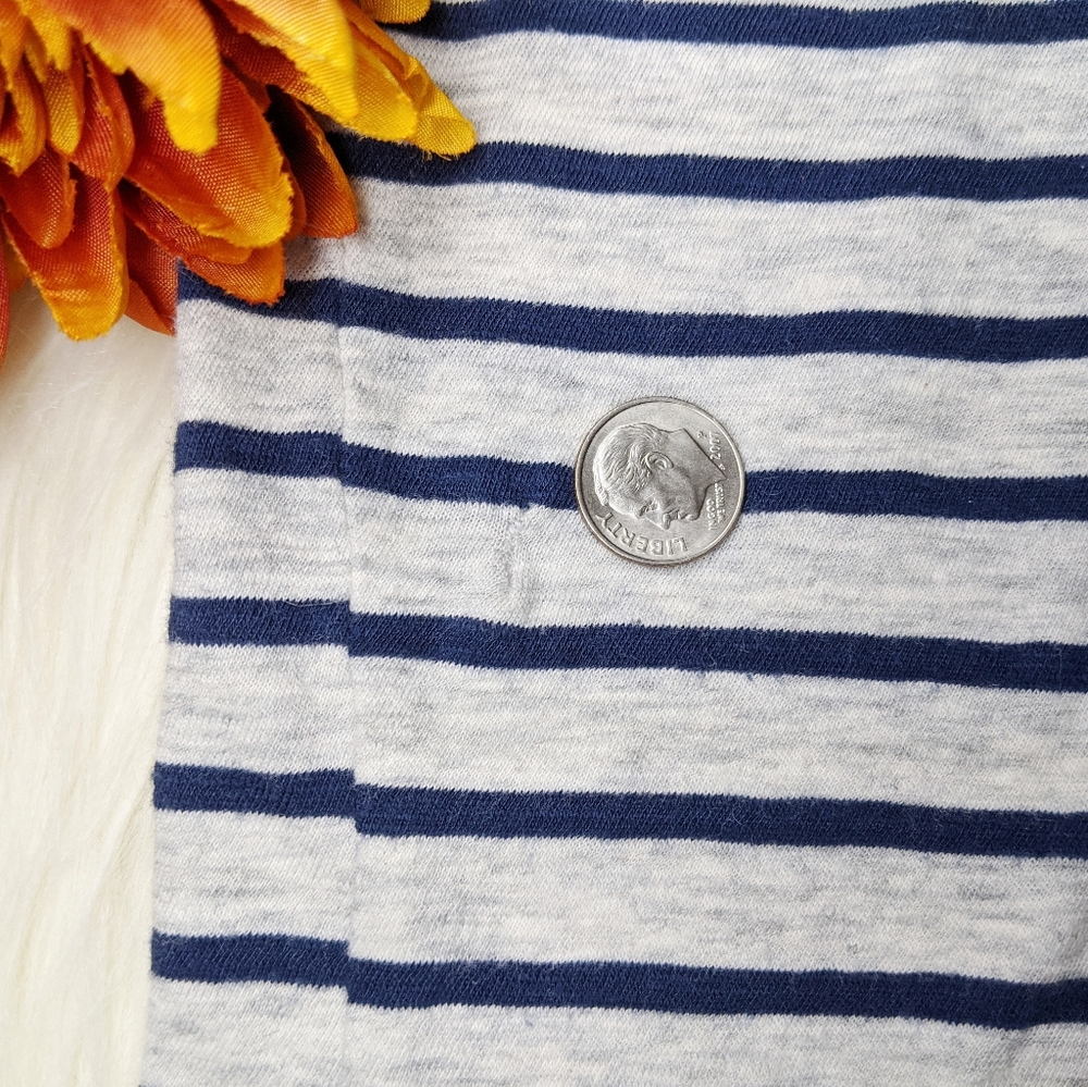 SOLD!!Madewell Blue & Gray Striped T-Shirt Size XS - Picture 4 of 6